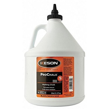 KESON INDUSTRIES 105BLACK Prochalk Standard Grade Marking Chalk Refill, 5 Lb, Jug, Black, Powder