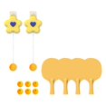 thumbnail image 4 of Children's Hanging Table Tennis Trainer Exercise Equipment Self Training indoor Hanging Table Tennis Yellow 4 Paddles, 4 of 8