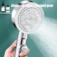 thumbnail image 4 of Meitianfacai Turbo Shower Head Home Bath Shower Nozzle Water Heater Filter Shower -6 Bathing Modes- Showerhead with Water Spray Function-One Pressurised Water Stop Function(Silver), 4 of 8