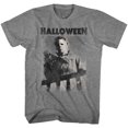 thumbnail image 1 of Halloween Michael Fade Graphite Heather Adult T-Shirt, 1 of 1