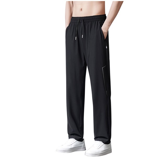 Plebaso Mens Plus Size Sports Pants Quick Dry Thin Workout Pants Lightweight Running Pants Activewear
