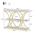 thumbnail image 4 of BeesClover 3-Tier Narrow Console Table, Modern Sofa & Entryway Table with Open Shelves & Geometric Metal Legs, for Living Room, Hallway, Foyer, 4 of 4
