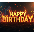 thumbnail image 4 of Happy Birthday Flaming Backdrop Decoration Banner Party Supplies Photography Props Celebration Decor Background Event Display, 4 of 4