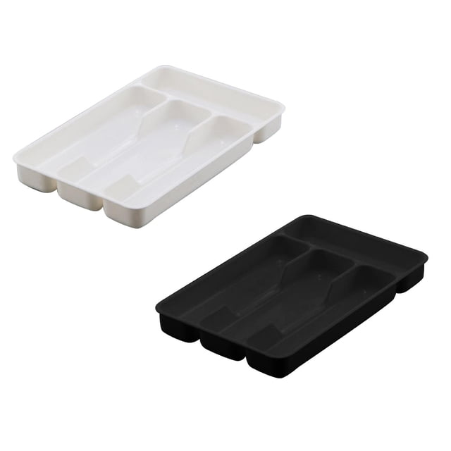 Small Cutlery Tray Kitchen Spoon forks Cutlery Separation Finishing Rack 4 Compartments Utensil Storage Box Drawer Organizer 6.9*10.6inch