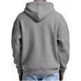 thumbnail image 5 of Yuyuzo Mens Hoodies Quarter Zip Drawstring Long Sleeve Shirts Casual Textured Loose Sweatshirts Pullover with Pockets, 5 of 5