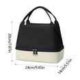 thumbnail image 3 of TopLLC Kitchen Gadgets, Kitchen Accessories, Kitchen Utensils, Kitchen Tool Fashionable Double Layer Lunch Storage Bag For Hot And Cold Meals Sturdy Oxide Materials For Work And Outdoor Use lunch kits, 3 of 6