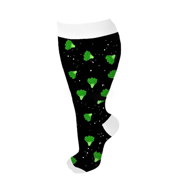 3 Packs Plus Size Compression Socks Wide Calf For Women & Men Large Size Knee High Support Stockings For … Stockings compression stockings Multicolor