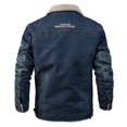 thumbnail image 2 of Men‘s Denim Jacket Oversized Plus Velvet Loose Jacket Autumn Winter, 2 of 4