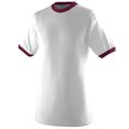thumbnail image 1 of T-Shirt à Col Contrastant L Blanc/bordeaux, 1 of 2