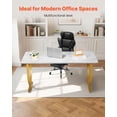 thumbnail image 4 of Executive Desk  Large Office Desk  Modern Computer Table Conference Meeting Room Table   Furniture Enlarged Desktop for Home Office   and Gold, 4 of 9