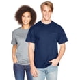 thumbnail image 3 of Hanes Beefy-T Men`s Pocket T-Shirt, XL, Navy, 3 of 3