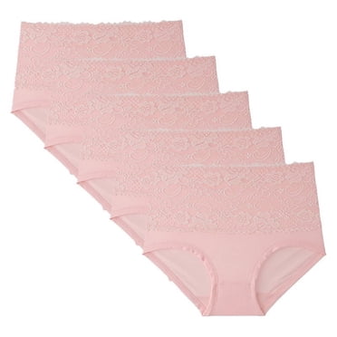 Posijego Women's Cotton Underwear High Waist Briefs for Ladies Breathable Soft Stretch Panties 5 Pack M-5XL