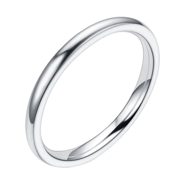 Rings for Women Couple Rings Fashion Contracted 2Mm Fine Hand Polished Womens Tail Ring Couple Ring