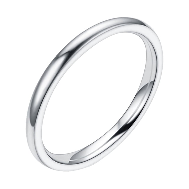 Bagues pour Femmes Bagues de Couple Mode Contracté 2 mm Fin Poli à la Main Bague de Queue pour Femmes Bague de Couple