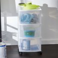 thumbnail image 4 of Gracious Living Classic 3 Drawer Organizer Plastic Storage Cart (3 Pack), 4 of 12