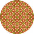 thumbnail image 1 of Ahgly Company Tapis d'Intérieur Ronds Transitionnels Jaunes Lavables à la Machine, 4 Pieds Rond, 1 of 7