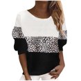 thumbnail image 1 of T-shirts pour Femmes Mode Imprimé Manches Longues Confortable Respirant Col Rond Chandail en Molleton Manches Longues T-Shirts pour Femmes, 1 of 6