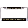 thumbnail image 1 of Trumpet May The Lungs Be With You Chrome License Plate Frame, 1 of 1