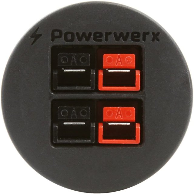 Powerwerx PanelPole2, Boîtier de Montage pour Deux Connecteurs Powerpole Anderson avec Couvercle Étanche