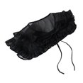 thumbnail image 2 of Fashion Chiffon False Collar Shawl Ruffle Dress Decor Accessories Black, 2 of 8