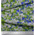 thumbnail image 3 of Soimoi Moss Georgette Fabric Two Tone With Grey Camouflage Print Sewing Fabric Yard 42 Inch Wide, 3 of 3