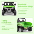 thumbnail image 4 of Ourlova 24V Remote Control Electric Ride-On Dump Truck for Kids, 4WD, 6 Wheels Power, 4 of 9