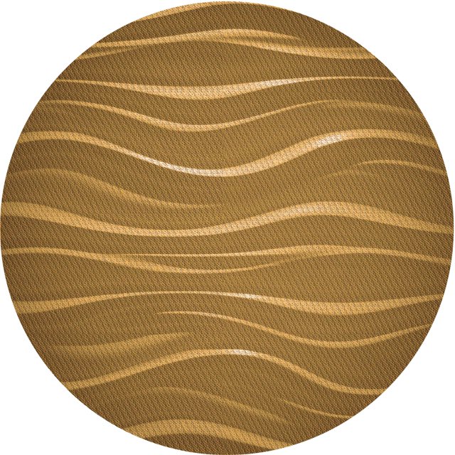 Ahgly Company Tapis Rond Lavable en Machine Intérieur Transitionnel Brun Selle, 7 Pieds Rond