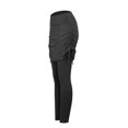 thumbnail image 2 of Yoga Pants Drawstring Folds  Fake Two Pieces Leggings Skirt for Running Black M, 2 of 13