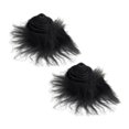 thumbnail image 3 of segolike 2x Faux Fur Fabric Costume Soft Shaggy Fur Patches Fabric for Christmas Tree black, 3 of 9
