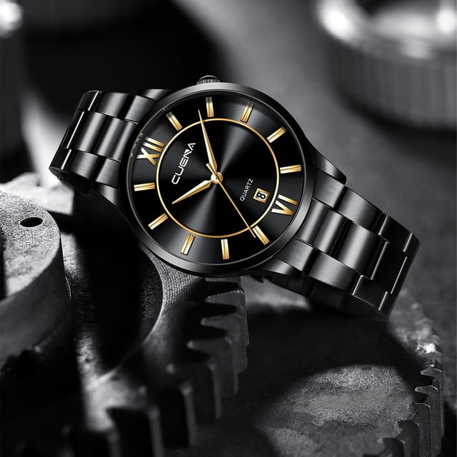 Mens Stainless Steel Chronograph Business Watch with Date Display and Durable Sport Strap Design