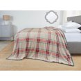 thumbnail image 5 of Nestl Ultra Plush Heavy Thick Raschel Imitation Mink Bed Blanket, 55 x 82, Red Plaid, 5 of 5