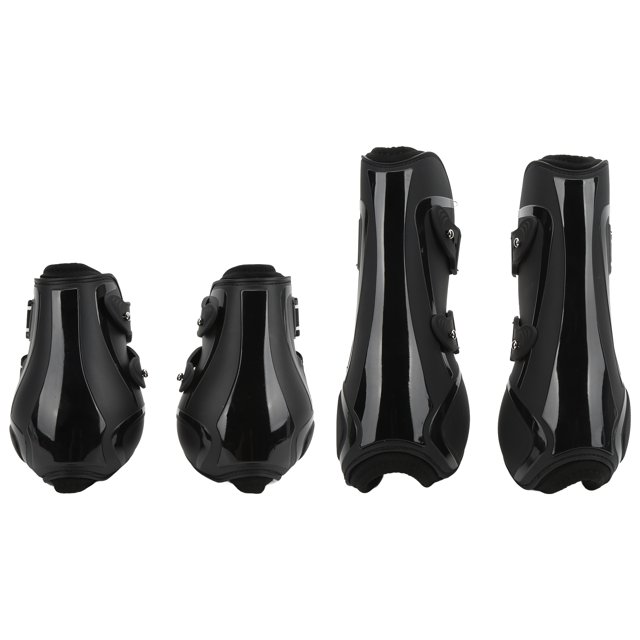 ANGGREK Enveloppements de Jambe de Cheval de Protection, Bottes de Tendon de Cheval PU Shell pour Sauter pour la Performance Équestre