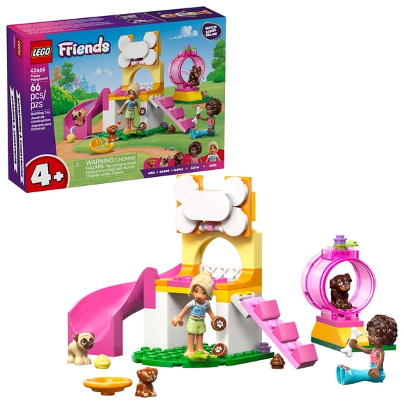 LEGO Friends L’Aire de Jeux des Chiots, Ensemble de Construction, Jouet de Chien pour un Jeu de Simulation 42665