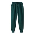 thumbnail image 1 of Yuyuzo Sweatpants for Women High Waisted Drawstring Joggers Pants Solid Color Fleece Lined Trousers, 1 of 2