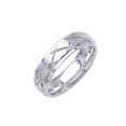 thumbnail image 2 of Bracelet de Mariage Moderne Brossé 6mm Or Blanc 14K, 2 of 2