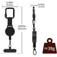thumbnail image 2 of Lanière de Téléphone Rétractable Antivol pour l'Extérieur, Support de Téléphone Antivol Rétractable avec Câble en Acier, pour la Randonnée, l'Escalade, le Ski (1 Pce), 2 of 6