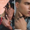 thumbnail image 2 of ORUYROP Can Engrave Viking Rune Spinner Rings for Men/Women, Size #7-#14 Chain Link Fidget Ring, Stainless Steel/Gold Plated/Black-Send Gift Box, 2 of 7