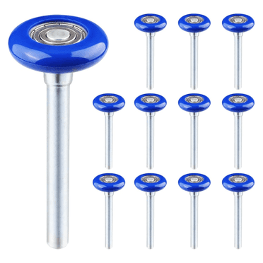 12 Pack 1.8 Inch Nylon Sealed Garage Door Rollers, Quiet/ and High Load, High Performance Bearing, Blue
