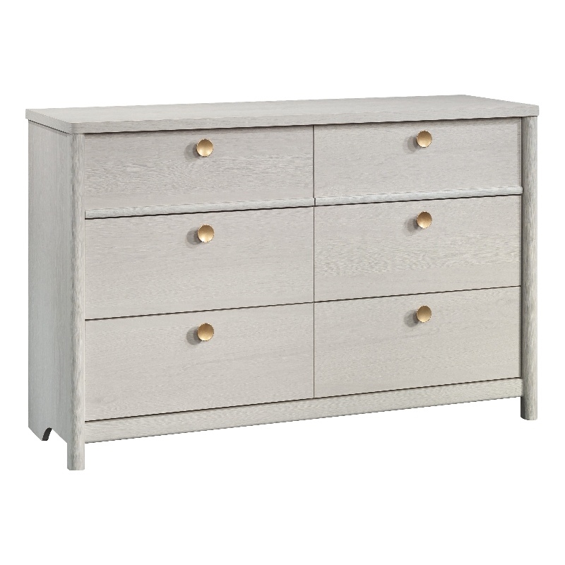 Bowery Hill 6-Drawer Engineered Wood Dresser in Glacier Oak Finish