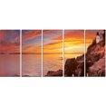 thumbnail image 2 of Bass Harbor Head Lighthouse Panorama - Modern Seascape Canvas Artwork, 2 of 3