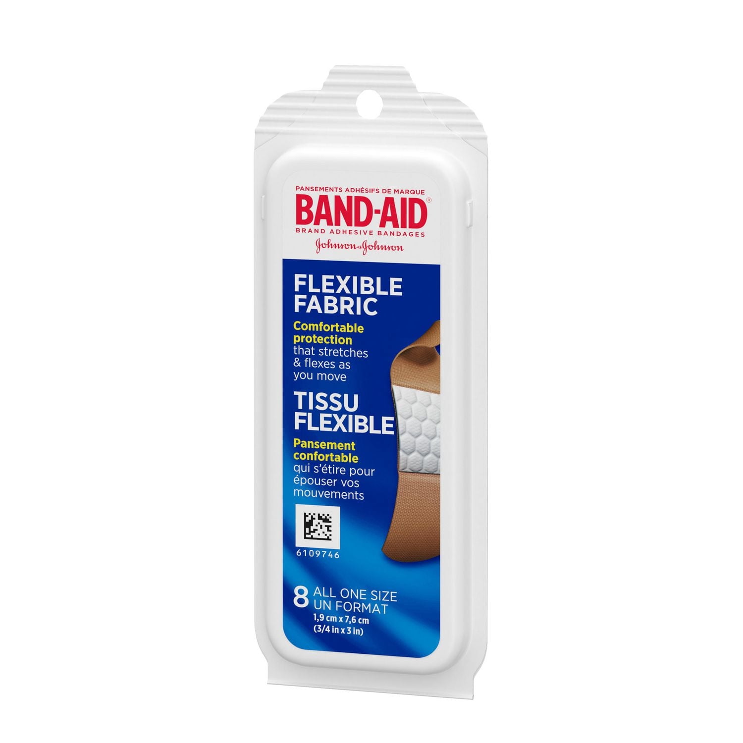 Band-Aid Pansements Adhésifs en Tissu Flexible de Marque pour une Protection Flexible et des Soins des Plaies pour les Petites Coupures et Égratignures, Voyage