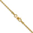 thumbnail image 3 of Diamond2Deal 14K Yellow Gold 1.5 mm Regular Rope Chain Necklace for Women 36", 3 of 5