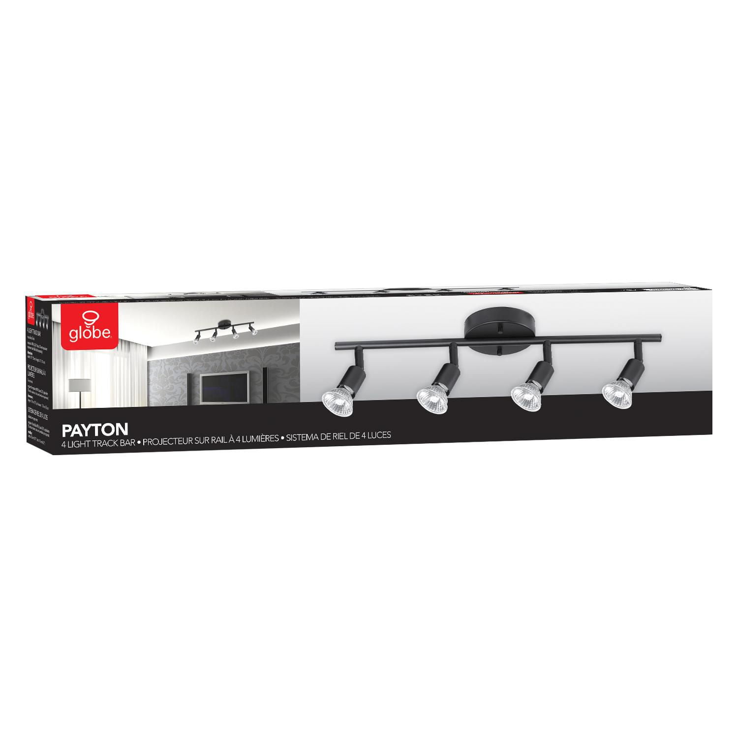 Globe Electric Payton 4-Light Matte Black Track Lighting
