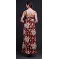 thumbnail image 4 of Bimba Robe Maxi à Bretelles Spaghetti Sans Manches pour Femmes en Rayonne à Imprimé Floral, Coupe Évasée - Très Petit, 4 of 4