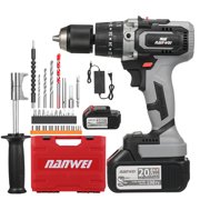Graflsoa 21V Brushless Lithium Cordless Drill with 4.0Ah Battery, 27-Piece Accessory Kit, LED Light, and Ergonomic Design for Heavy-Duty Tasks