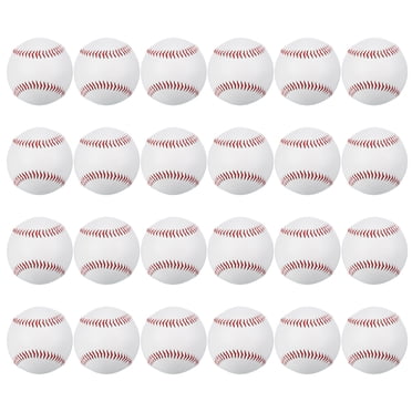 Baseball de 9 Pouces en Vrac, Baseball d'Entraînement Pratique, Baseball Non Marqué, Lot de 24