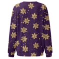 thumbnail image 5 of Bmisegm T-Shirt à Manches Longues pour Femmes, Imprimé, Décontracté, Violet S, 5 of 5
