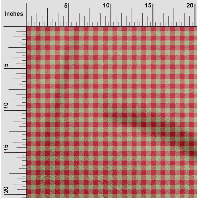 oneOone Viscose Chiffon Fabric Gingham Check Print Fabric BTY 42 Inch Wide