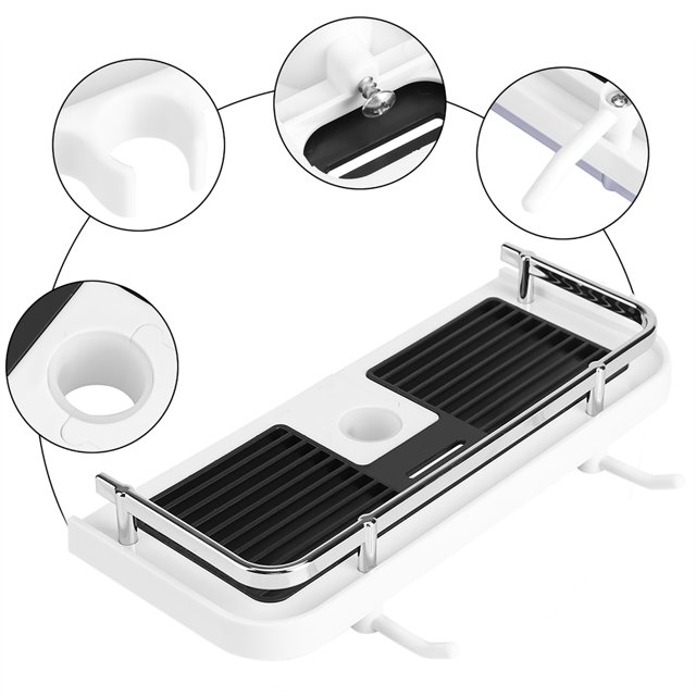 Shower Storage Shelf, Practical Bathroom Accessory Bathroom Storage Shelf, Shower Rod Storage Shelf Shower Gel For Shampoo Bathroom Toilet