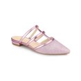 thumbnail image 1 of BLISSFUL STEP Women's Glitter Pointy Toe Flats Mules, 1 of 7